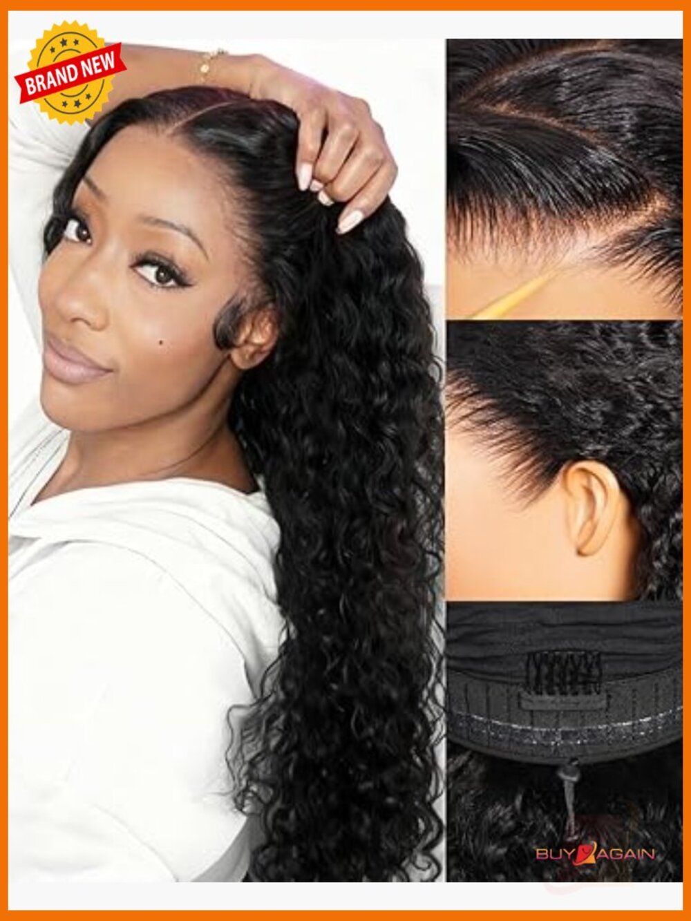 13x6 Deep Wave Lace Front Wig Human Hair 210% Density Glueless Pre Plucked